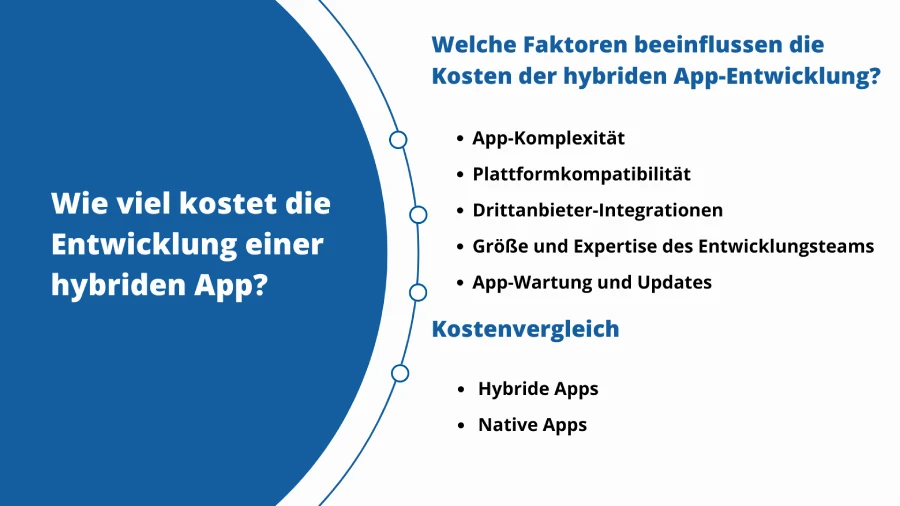 Wie viel kostet die Entwicklung einer hybriden App